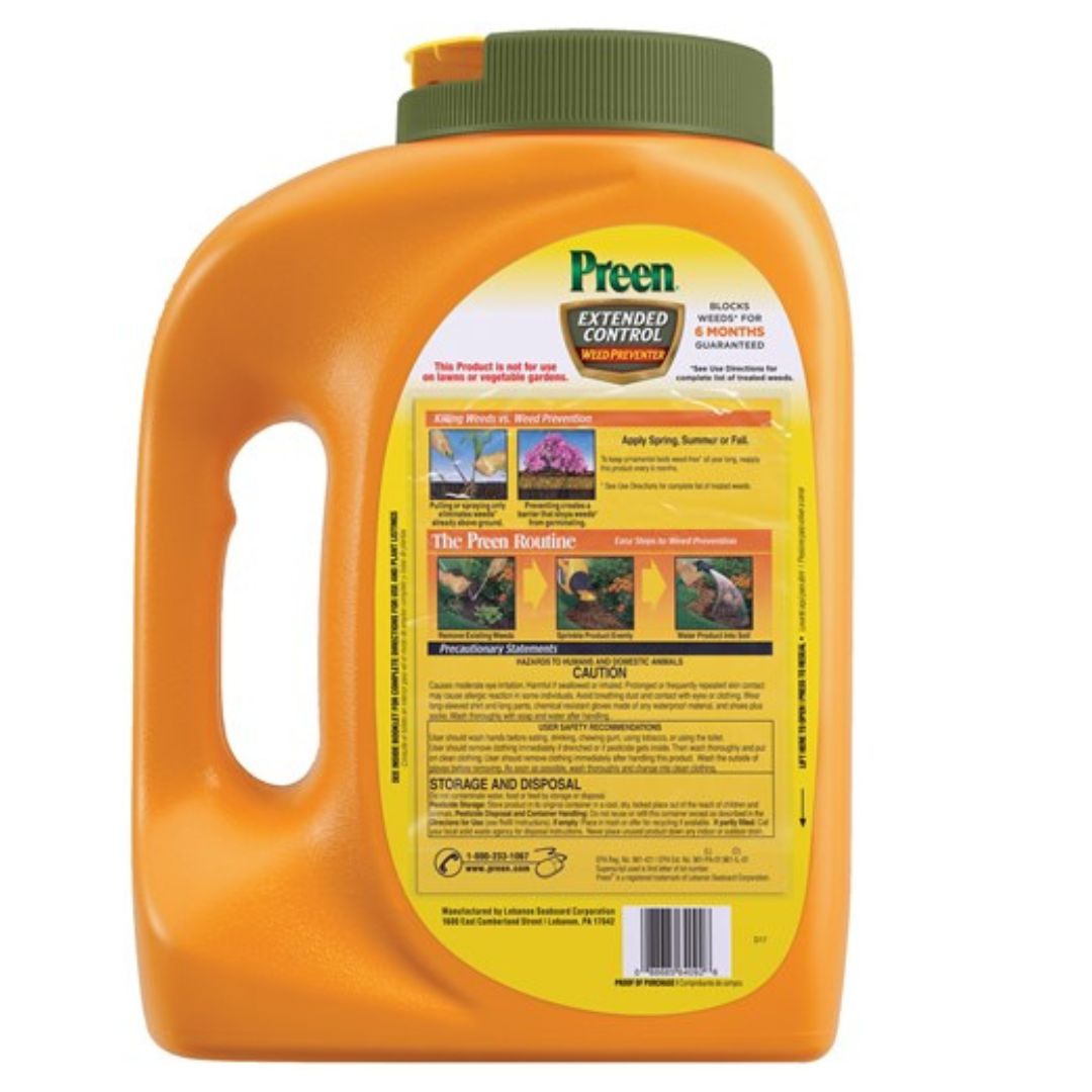 Extended Control Weed Preventer Granuals – Preen – 4.93 lb